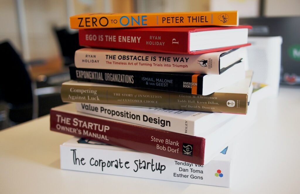 Photo of startup books