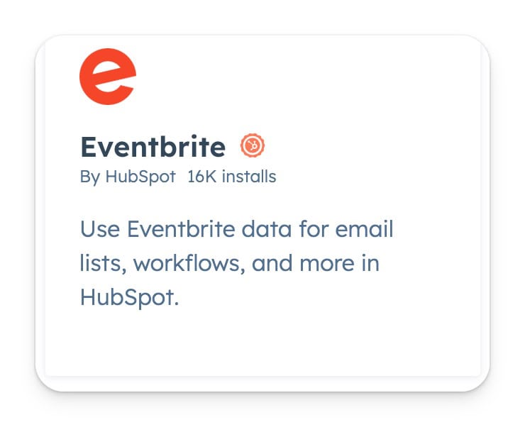 eventbrite hubspot app