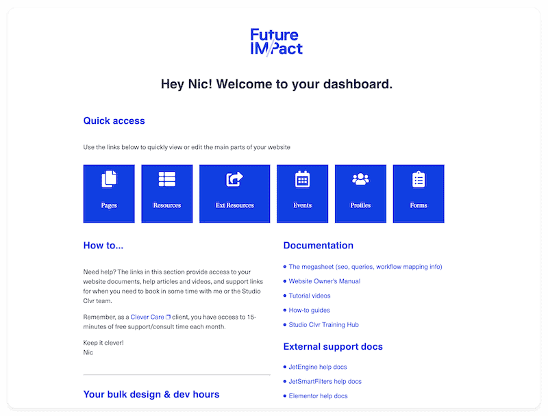 f:i website dashboard