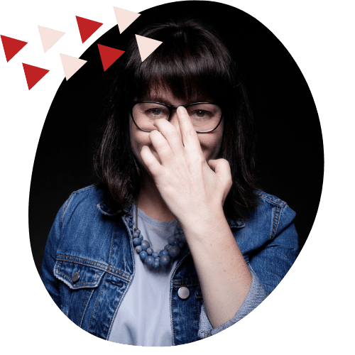 Photo of Nicole Sidoti pushing up glasses