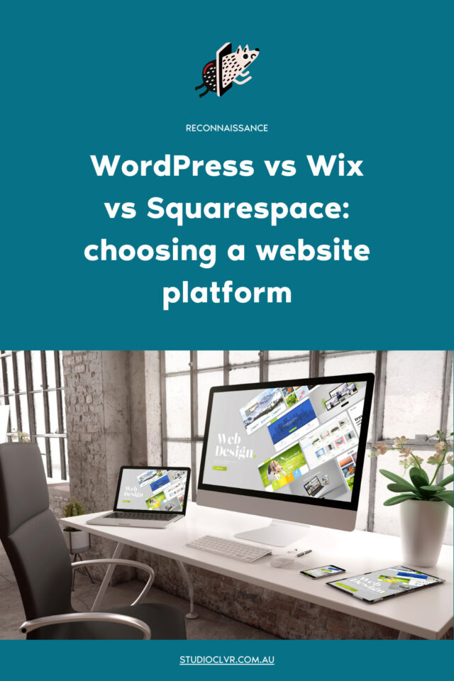 wordpress vs wix vs squarespace pinterest